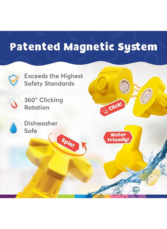 blockaroo - Magnetic Foam Building Blocks - 10-Piece Submarine, Bath Toys For Toddlers, Preschool Toys, Bathtub Toys, Sensory Toys, Blocks For Toddlers 3-5, Engineering Toys For Kids 3-5, Bath Blocks - Image 1