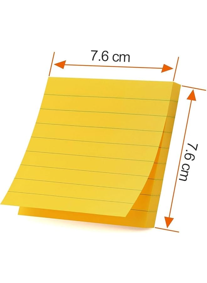 joyzzz 8 Pcs Sticky Notes Lined Sticky Notes 7.6 X 7.6 Cm 8 Colors Bright Colors Self Stick Pads 360 Sheets Mini Sticky Notes Sticky Tabs Easy To Post For Home Office Notebook  - Image 2
