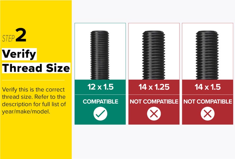 StanceMagic 10pcs Extended Black 12x1.5 Lug Bolts (30mm Shank Length, Cone Seat) Not OEM Length - Compatible with BMW 128i 135i 318i 320i 325i 328i 335i M3 525i 528i 530i 535i M5 Z3 Z4 E36 E46 E60 E90 E92 E93 - Image 4