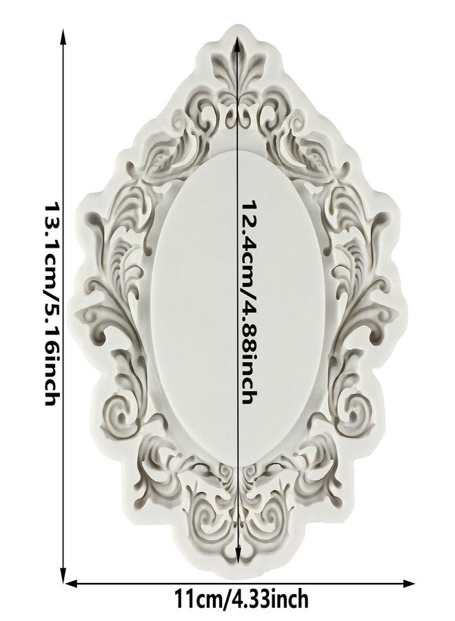 YANQINMS Baroque Photo Frame Fondant Molds Picture Frames Silicone Mold Vintage Frame Chocolate Candy Mold For Birthday Wedding Cake Decorating Cupcake Topper Gum Paste Polymer Clay - Image 2