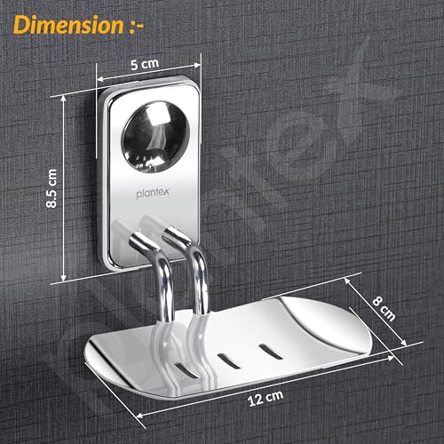 Plantex Metro Platinum Stainless Steel Soap Dish/Soap Stand/Bathroom Soap Holder/Bathroom Accessories - Image 5