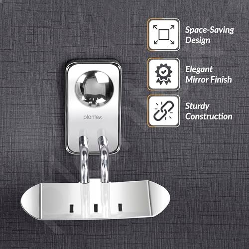 Plantex Metro Platinum Stainless Steel Soap Dish/Soap Stand/Bathroom Soap Holder/Bathroom Accessories - Image 2
