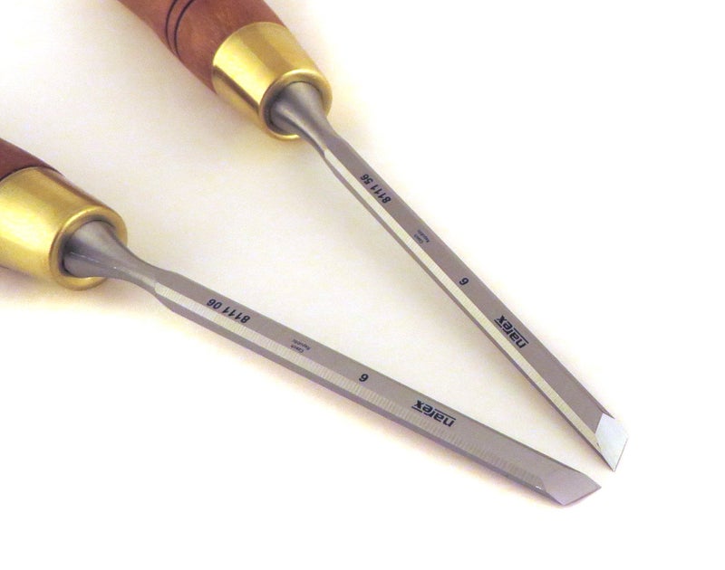 Narex Right & Left 6 mm 1/4" Skew Paring Chisels 811106/811156 - Image 2