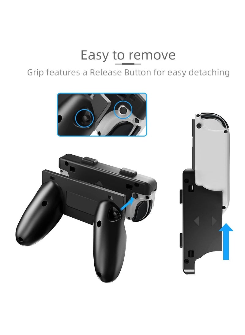 KASTWAVE Joycon Grips Compatible with Nintendo Switch / Switch OLED Joy-Con Controllers, 2 Packs Wear Resistant Game Controllers Handle Kit Ergonomic Comfort Charging Hand Grips for Switch  - Image 4