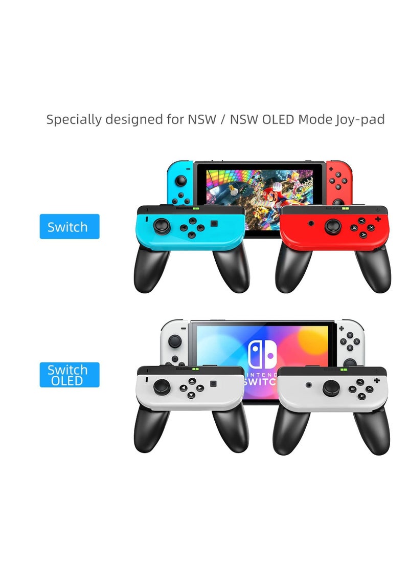 KASTWAVE Joycon Grips Compatible with Nintendo Switch / Switch OLED Joy-Con Controllers, 2 Packs Wear Resistant Game Controllers Handle Kit Ergonomic Comfort Charging Hand Grips for Switch  - Image 2