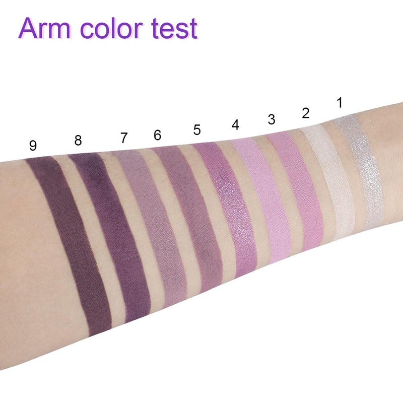 SUAKE Purple Eyeshadow Palette for Eye Makeup,High Pigmented Silver White Tan Grape Brown Color Light Violet Eye Shadow Primers, Matte Shimmer Powder Palet de sombras de ojos - Image 3