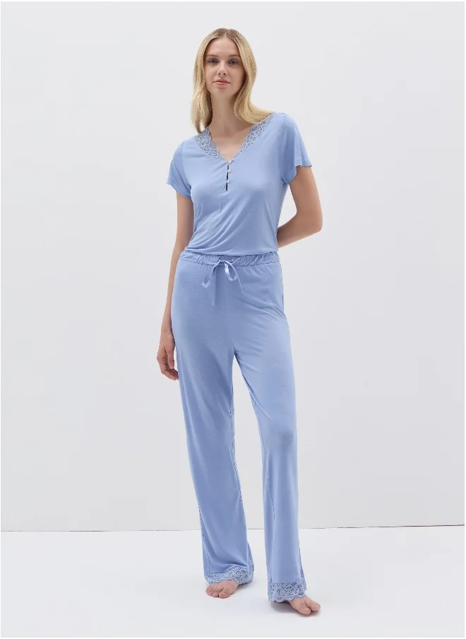 Ovs Viscose pyjama trousers with lace
