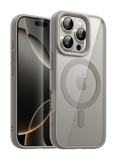 Generic iPhone 16 Pro Max  Grey Case, Camera Control Compatible with MagSafe, Camera Protection, Shockproof Thin Cover, Resists Yellowing and Scratches, Magnetic Phone Case for iPhone 16 Pro Max Titanium Grey case  - Image 1