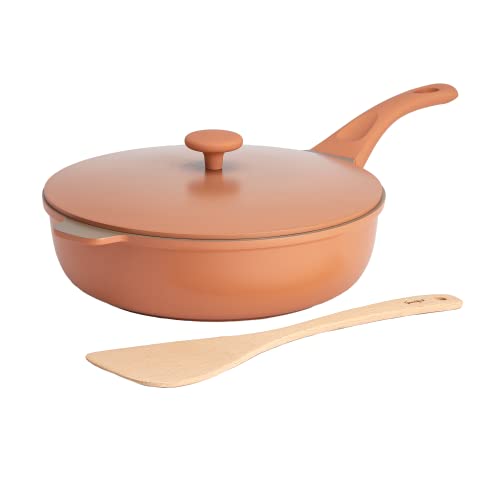 Goodful AllinOne Pan Multilayer Nonstick HighPerformance Cast Construction Multipurpose Design Replaces Multiple Pots and Pans Dishwasher Safe Cookware 11Inch 44Quart Capacity Terracotta