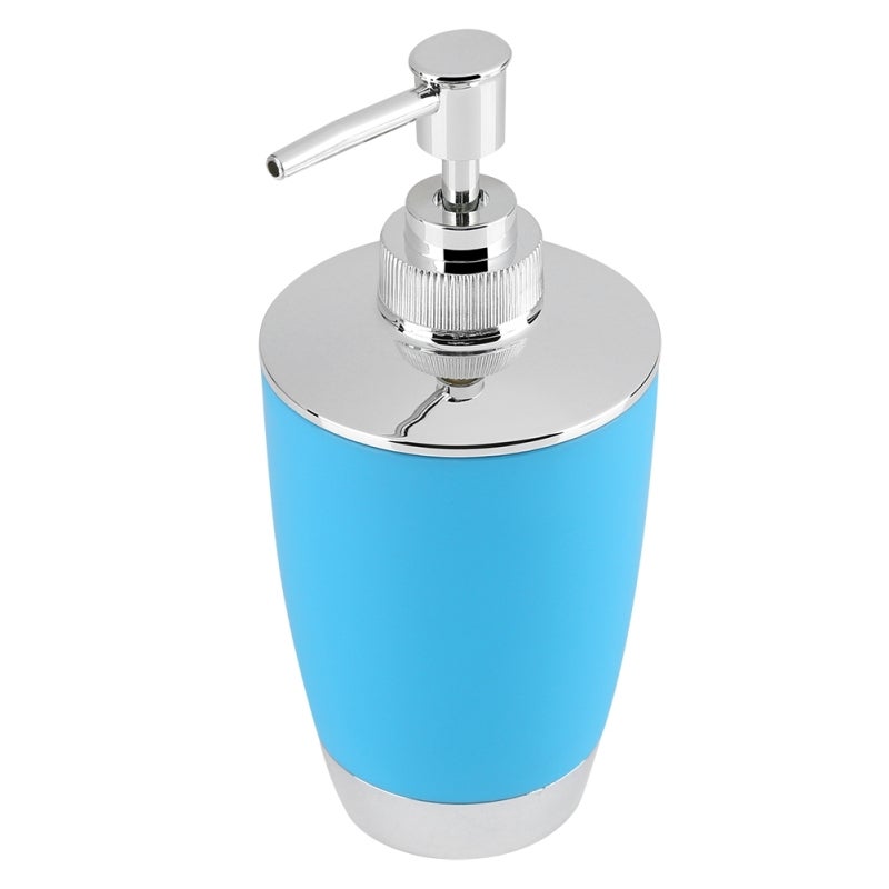 4 Piece Blue Bathroom Accessories Set - Ergonomic Washing Cup Stable Toothbrush Holder Cup Soap Dish With Drain Soap Dispenser Pump for Bathroom Tidy Organisation & Home Decor - Image 5