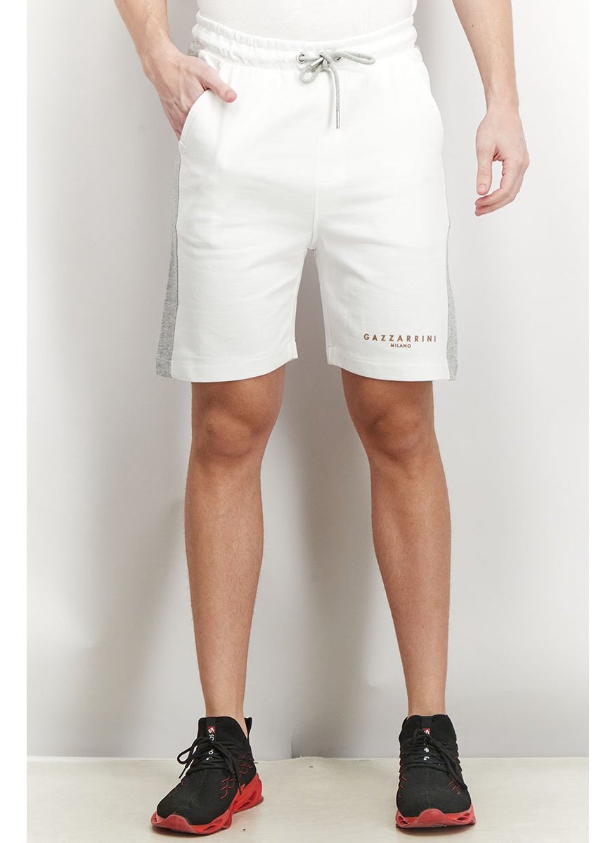 Gazzarrini Men Drawstring Basic Short, White  - Image 1