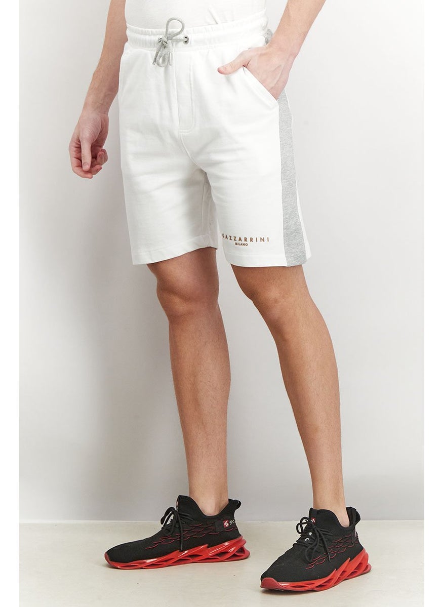 Gazzarrini - Men Drawstring Basic Short, White - Image 1