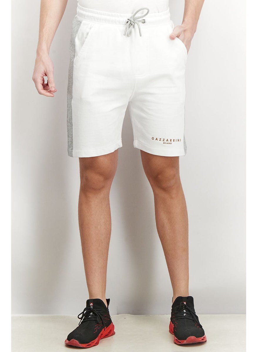 Gazzarrini - Men Drawstring Basic Short, White - Image 1