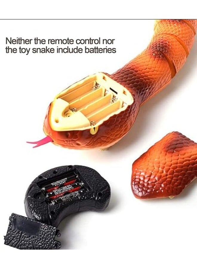 Realistic Infrared Remote Control Snake Toy Rechargeable Rattlesnake with Retractable Tongue & Swinging Tail Perfect for Kids Halloween Parties and Birthday Gifts  - Image 3
