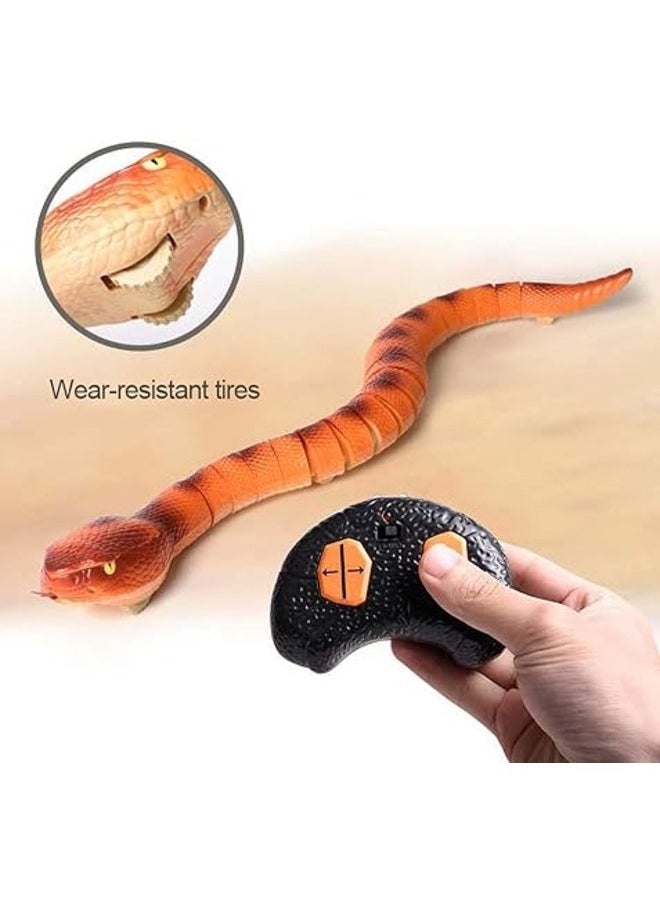 Realistic Infrared Remote Control Snake Toy Rechargeable Rattlesnake with Retractable Tongue & Swinging Tail Perfect for Kids Halloween Parties and Birthday Gifts  - Image 5