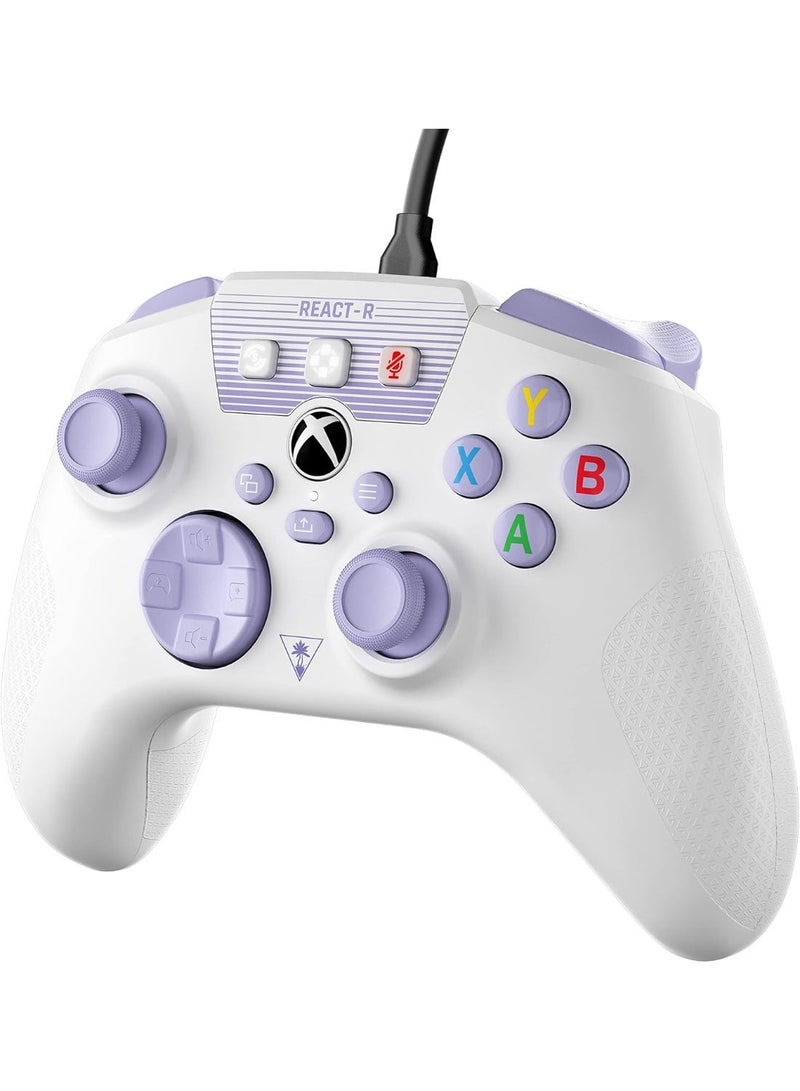 Turtle Brand Turtle Beach React-R Controller White/Purple for Xbox Series X|S, Xbox One, and PC - Image 2