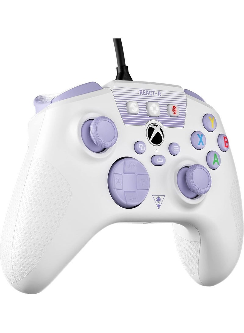 Turtle Brand Turtle Beach React-R Controller White/Purple for Xbox Series X|S, Xbox One, and PC - Image 4