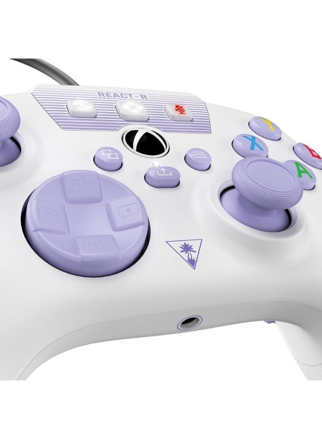 Turtle Brand Turtle Beach React-R Controller White/Purple for Xbox Series X|S, Xbox One, and PC - Image 3