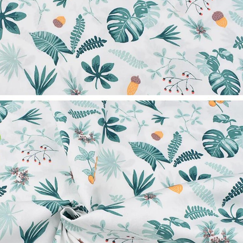 Hanjunzhao Green Floral Fat Quarters Fabric Bundles 18X22 Inch For Sewing Quilting Crafting - Image 5