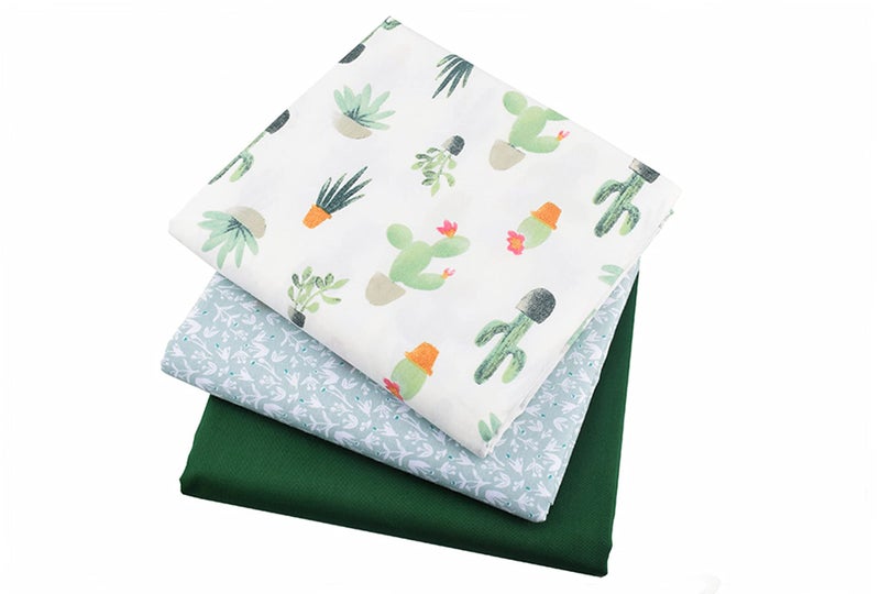 Hanjunzhao Green Floral Fat Quarters Fabric Bundles 18X22 Inch For Sewing Quilting Crafting - Image 3