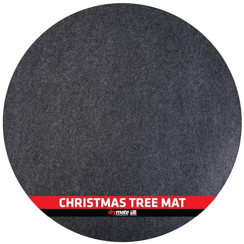 Drymate Christmas Tree Stand Mat (28”), Protects Floors from Spills and Scratches, Absorbent, Waterproof, Machine Washable, Durable, (Made in The USA)(Charcoal) - Image 1