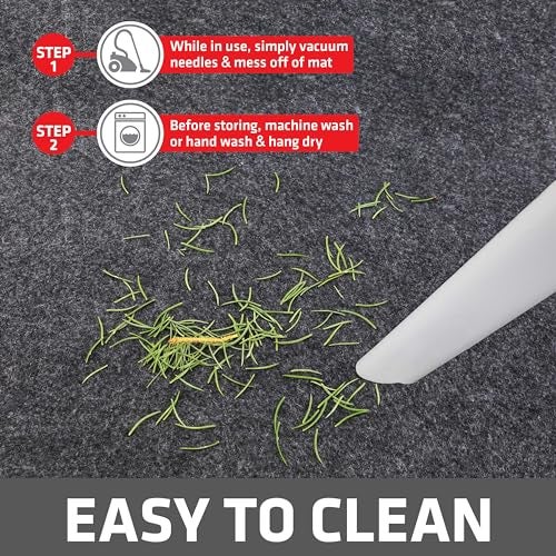 Drymate Christmas Tree Stand Mat (28”), Protects Floors from Spills and Scratches, Absorbent, Waterproof, Machine Washable, Durable, (Made in The USA)(Charcoal) - Image 5