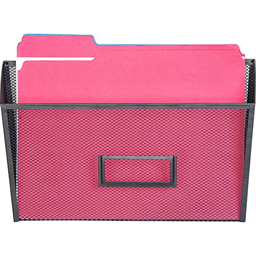 Lorell Black Mesh Wire Wall Pocket - Image 2