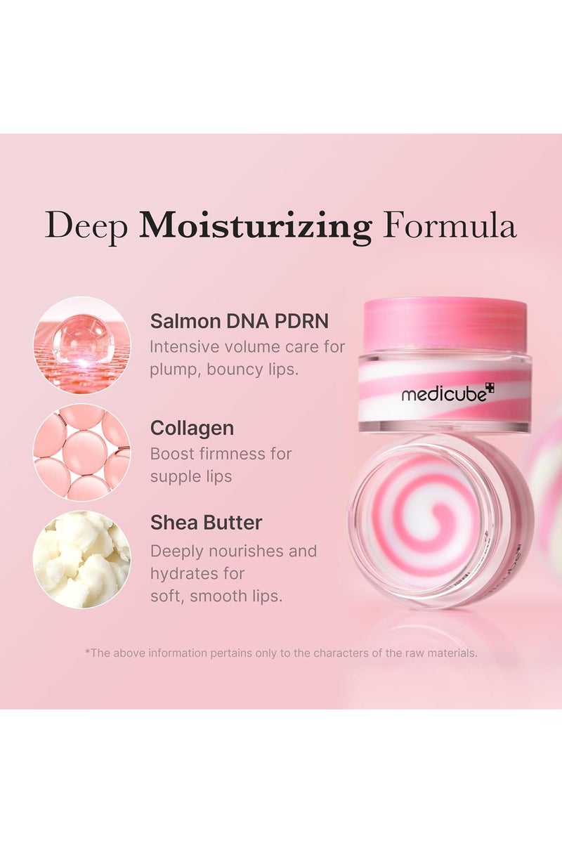 ميديكيوب PDRN قناع نوم الشفاه بلم مشرق. السلمون PDRN، الكولاجين، زبدة الشي للشفتين الناعمة، الرطوبة الطويلة الأمد، العناية بالشفتين الليلية واليومية، العناية بالبشرة الكورية 0.35 أوقية. - Image 4