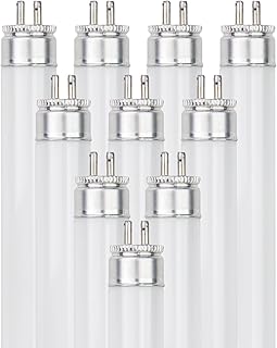 Sunlite مصباح فلورسنت خطي Sunlite 05065 F8T5/WW T5، 8 وات، 380 لومن، 2700K أبيض دافئ، قاعدة G5 ثنائية الدبوس صغيرة، ROHS - Image 1