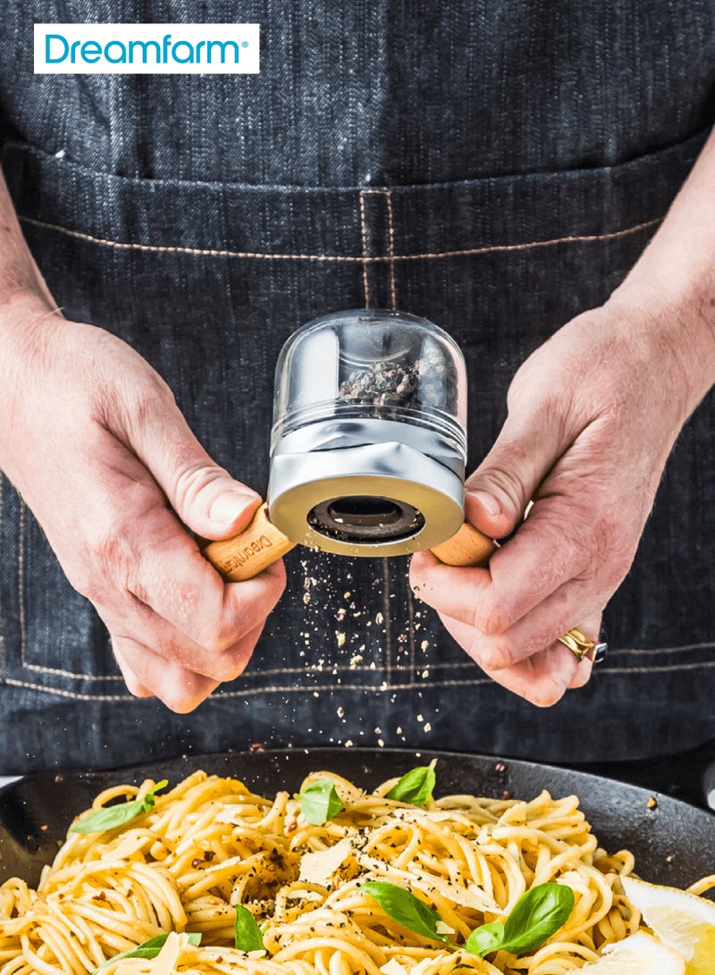 Dreamfarm Ortwo - Grind One Or Two Handed  Spices Grinder | 6 Grind Settings | Mess-Free Design | Easy Refill | Dishwasher Safe | 7 x 6 x 14.5 cm - Image 2