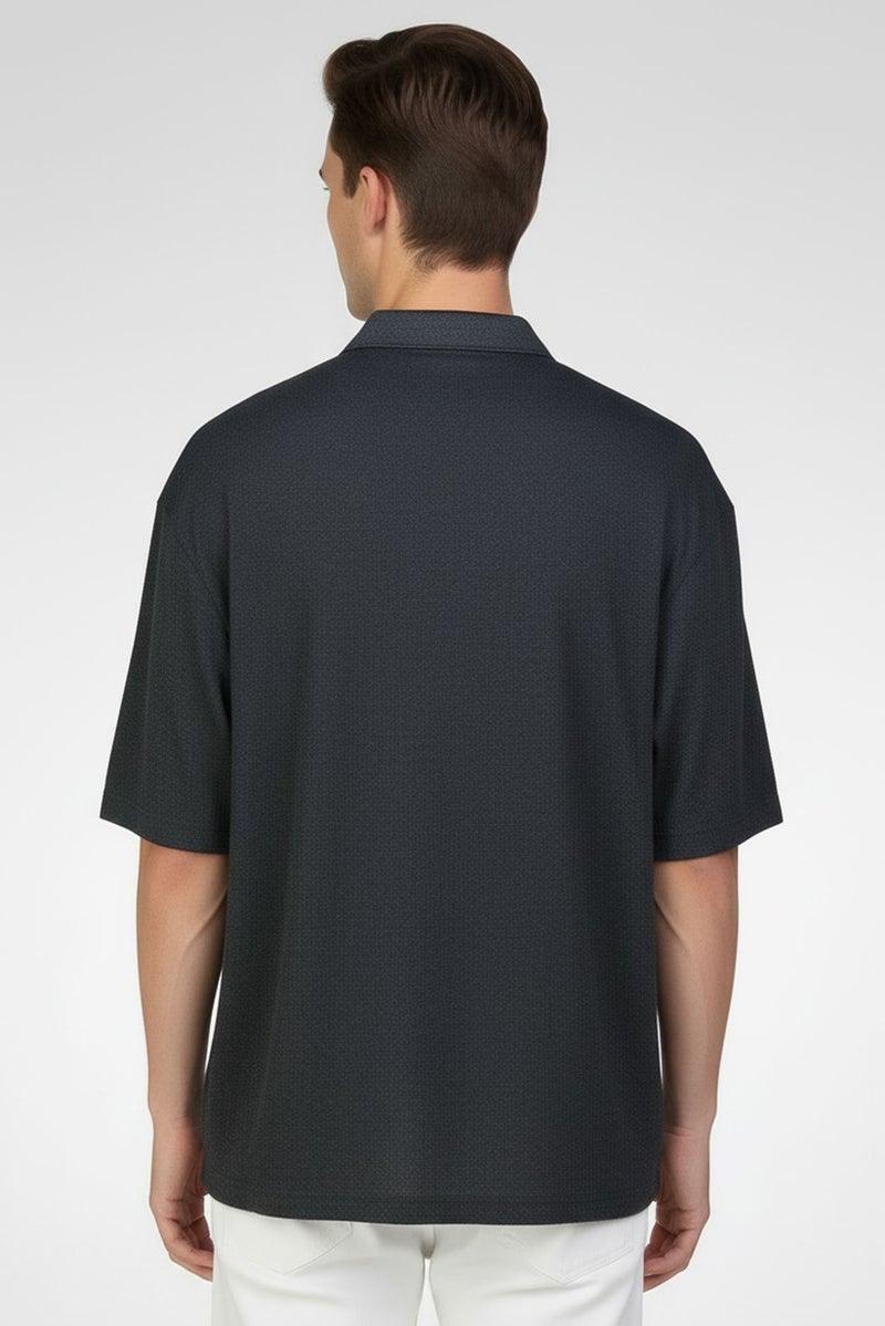 Rainforest Men Regular Fit Short Sleeve Heather Polo Shirt, Charcoal - Image 2