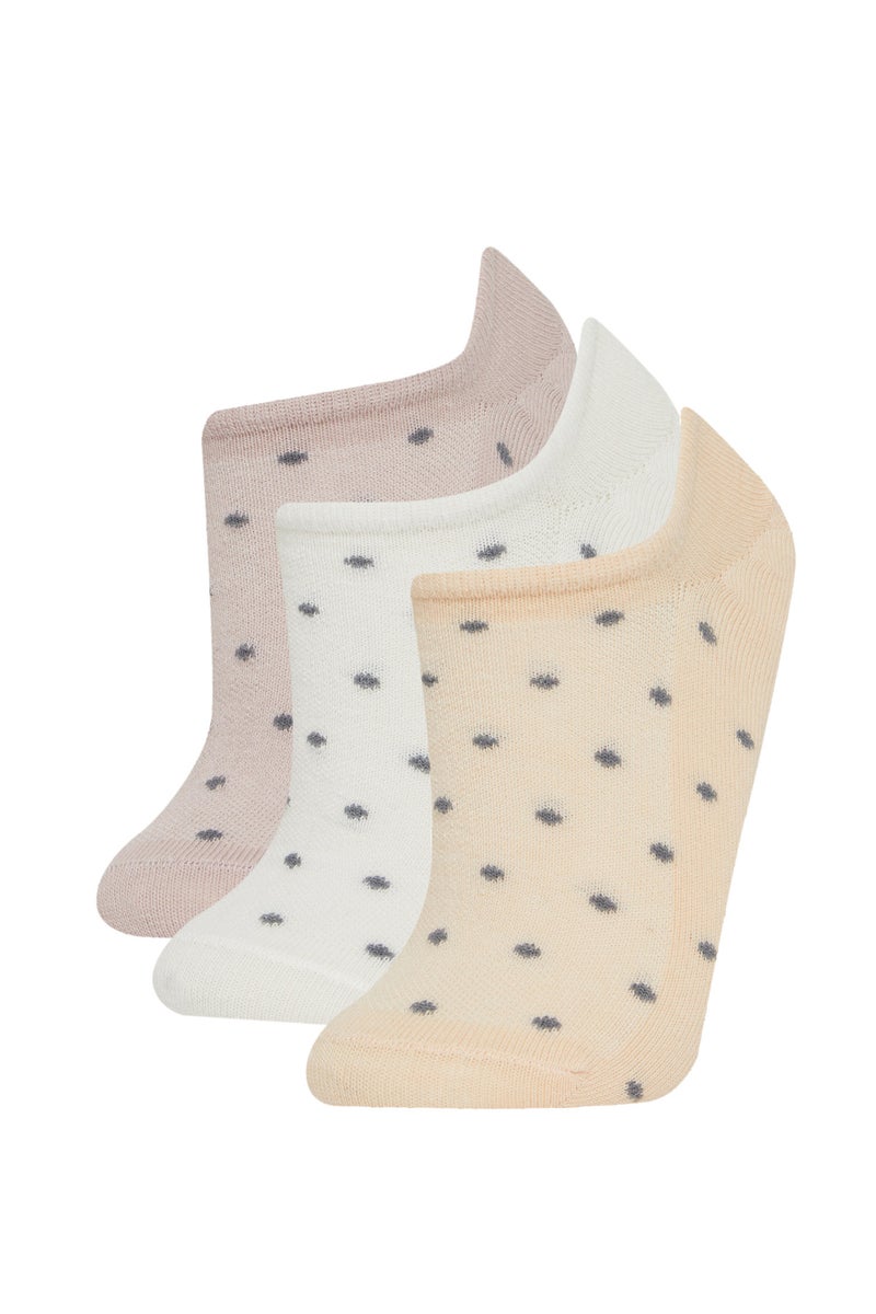 DeFacto Woman 3 Piece Cotton Sneaker Socks - Image 1