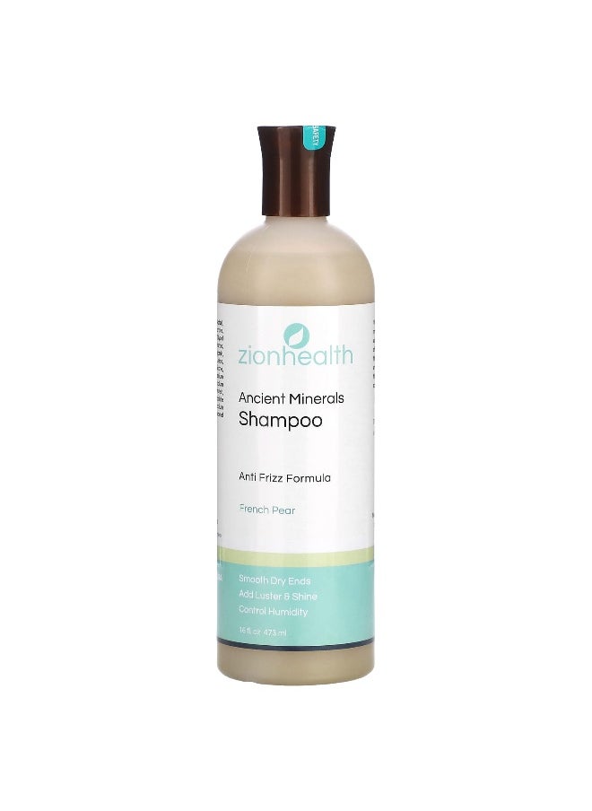 Zion Health Zion Health, Ancient Minerals Shampoo, Anti Frizz Formula, French Pear, 16 fl oz (473 ml)  - Image 1
