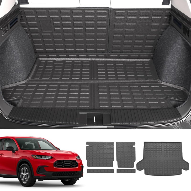powoq Cargo Liner Compatible with 20232026 Honda HRV Car Trunk Mat TPE Backrest Mat Replacement for 20232026 Honda HRV Accessories Rear Backrest MatRear Trunk Mat