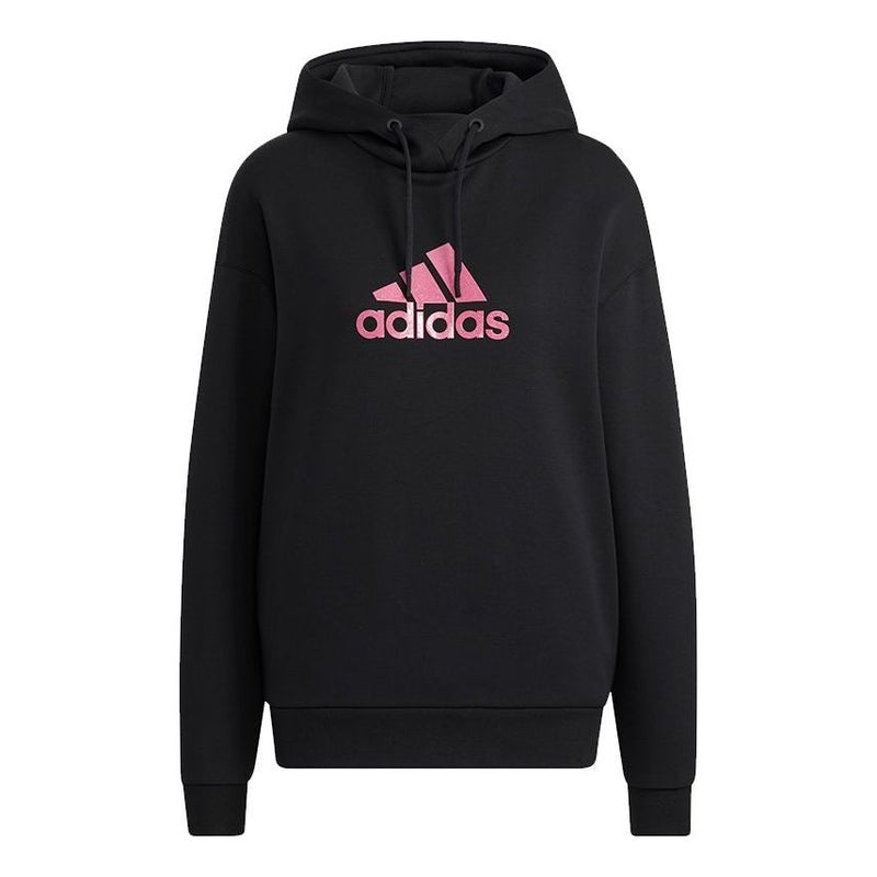 Adidas (WMNS) adidas Fi Sweater Hoodies 'Black Pink' - Image 1