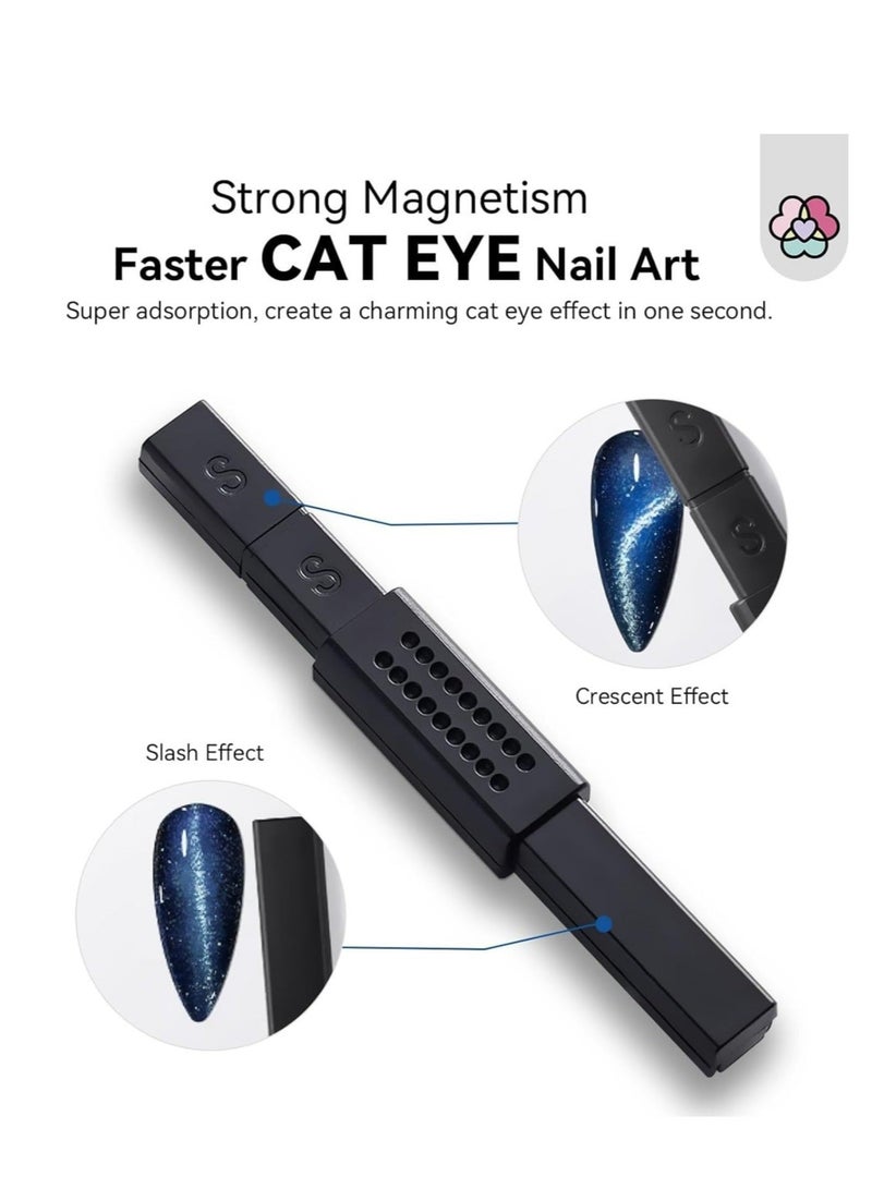 Captaintech 9 Pcs Cat Eye Nail Magnets Pens for Cat Eye Nail Art Tools Gradient Design Cat Eye Magnet for Nails Cat Eye Magnet Sticks for Women Nails Magnets Wand for Magnetic Nail Polish Art Tools - Image 3