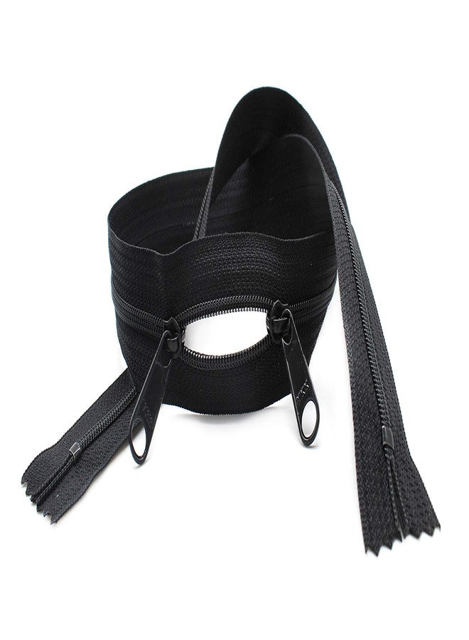 YKK Zipperstop Wholesale - Double Slide Zipper #4.5 Coil with Two Long Pull Head to Head Closed Ended on Both Sides Made in USA 30 Inch - 2pcs CFS-451/1 DFL E/DFLE - Image 1