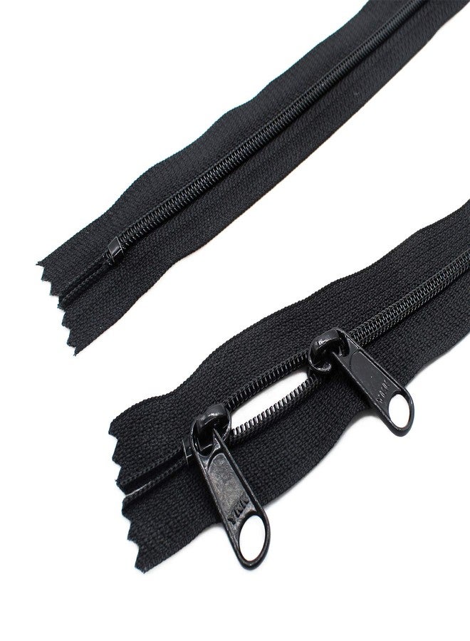 YKK Zipperstop Wholesale - Double Slide Zipper #4.5 Coil with Two Long Pull Head to Head Closed Ended on Both Sides Made in USA 30 Inch - 2pcs CFS-451/1 DFL E/DFLE - Image 3