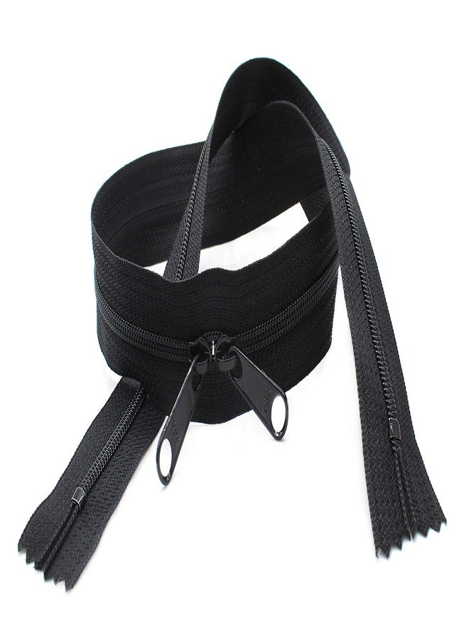 YKK Zipperstop Wholesale - Double Slide Zipper #4.5 Coil with Two Long Pull Head to Head Closed Ended on Both Sides Made in USA 30 Inch - 2pcs CFS-451/1 DFL E/DFLE - Image 2
