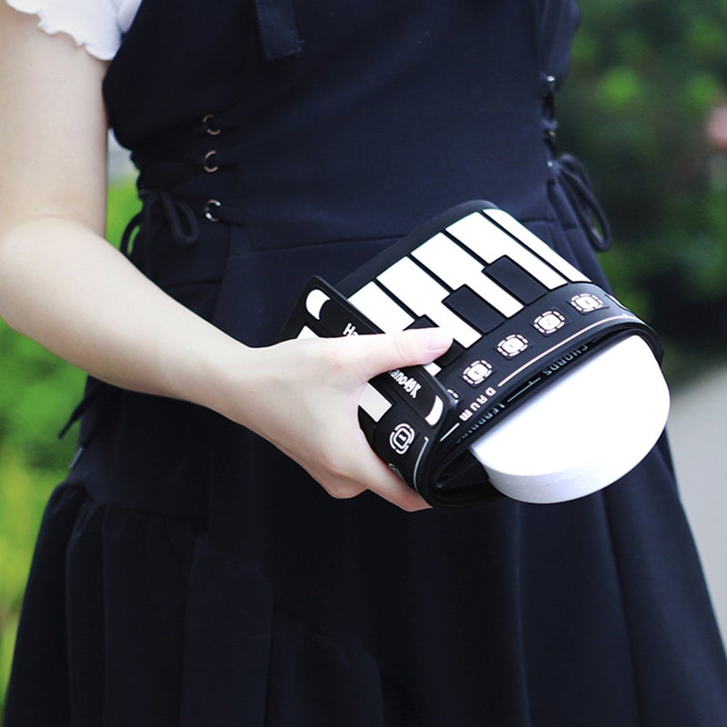 Silicone 49-keys Foldable Roll- Piano Portable Roll-up Keyboard Piano - Image 4