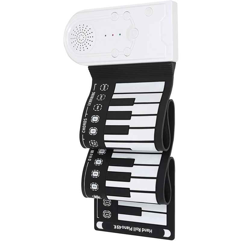 Silicone 49-keys Foldable Roll- Piano Portable Roll-up Keyboard Piano - Image 1