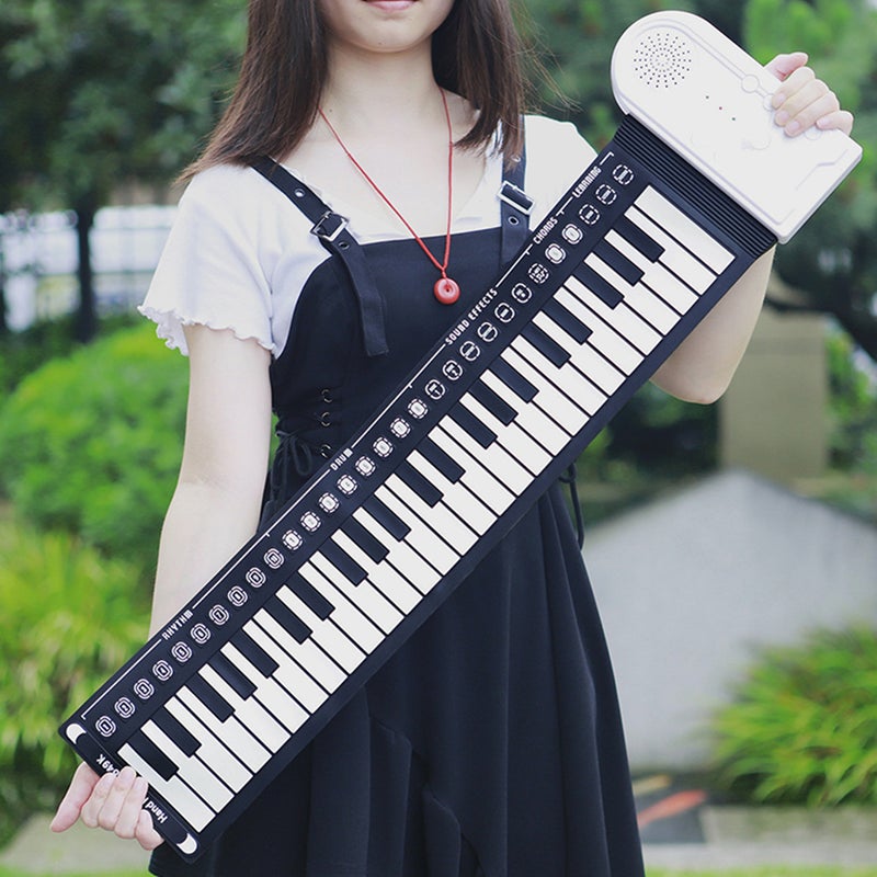Silicone 49-keys Foldable Roll- Piano Portable Roll-up Keyboard Piano - Image 3