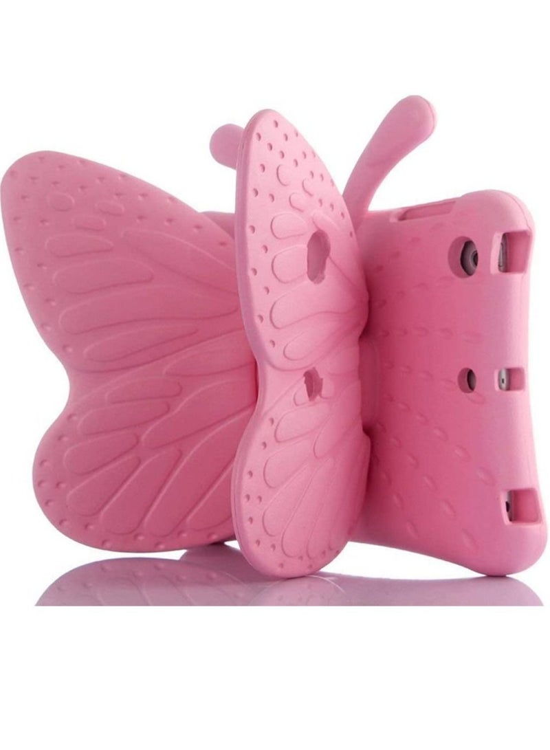 iPad 10.2 Case for Kids, iPad 8th 2020 Case, 3D Cute Cartoon Butterfly Cover Non-Toxic EVA Foam Wings Kickstand Kid-Proof Shockproof Bumper Girl Boy Gift for Apple iPad 7 8 Gen 10.2'' - Pink - Image 1