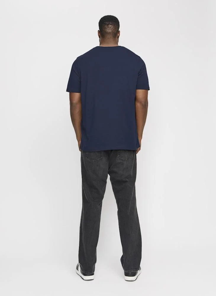 جاك اند جونز Plus Size Crew Neck T-Shirt