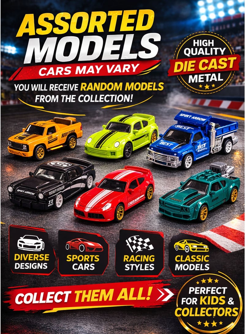 TECHTONICS TechTonix Die Cast Metal Toy Cars Set 3 Pieces 1:64 Scale Mini Racing Cars Collectible Diecast Vehicle Set Metal Model Sports Cars Toy Cars for Kids Boys Girls Assorted Models Mini Car Collection Gift Toy Vehicle Set - Image 5
