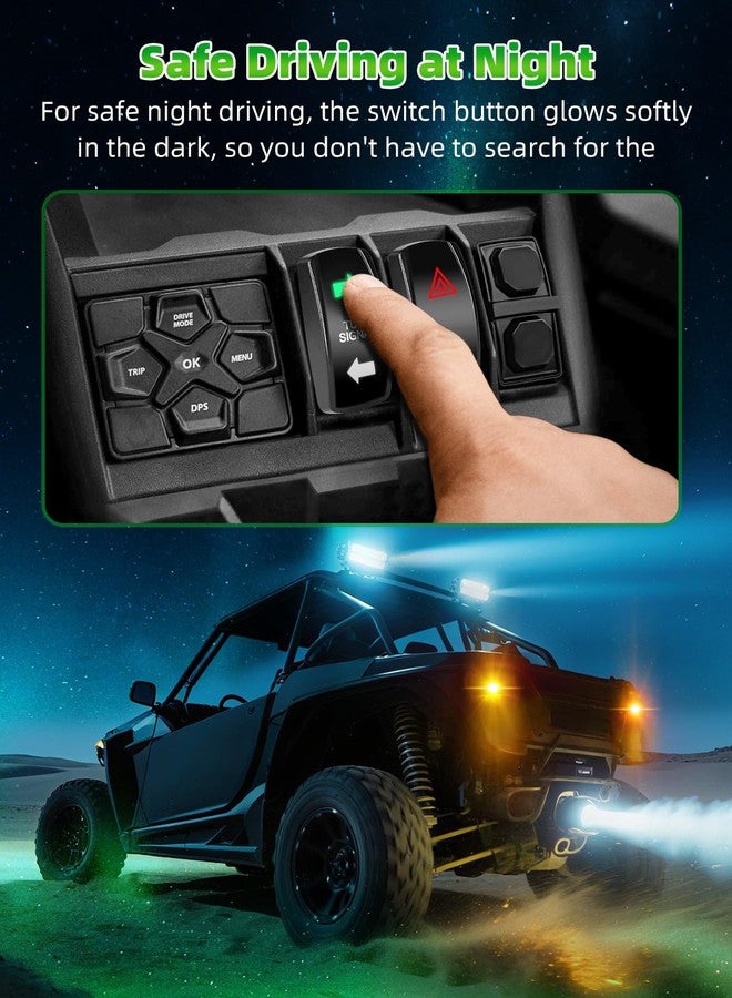 VI9000 UTV Turn Signal Kit with Horn, Pre-Wired Plug and Play Universal Street Legal UTV ATV Blinker Kit with Rocker Switch, Hazard Light Compatible with Polaris, Can-Am, Kawasaki, CFMOTO - Image 5