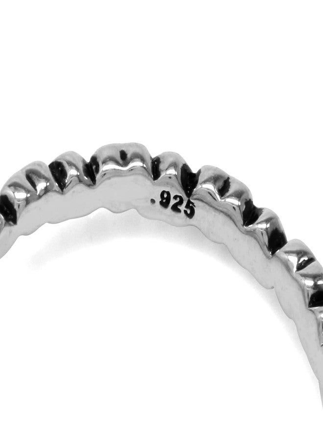 Silvershake Natural Garnet 925 Sterling Silver Stack Stackable Heart Solitaire Ring Size 7 - Image 5