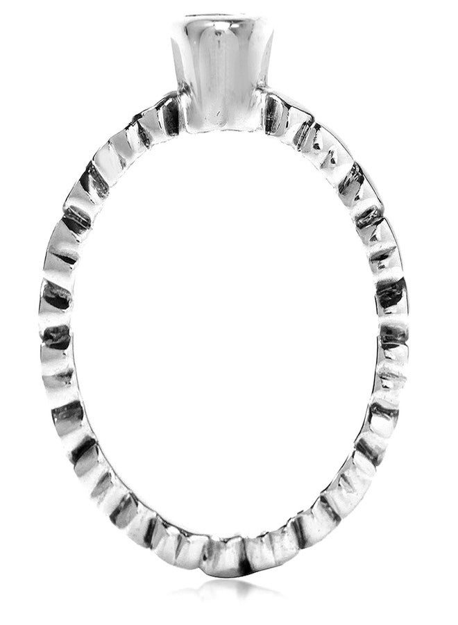 Silvershake Natural Garnet 925 Sterling Silver Stack Stackable Heart Solitaire Ring Size 7 - Image 4