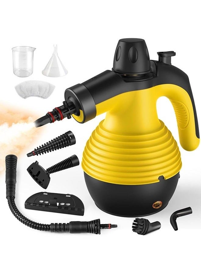 Arabest Handheld Steam Cleaner with 9 Accessories, 2.5M Power cord,1050W Multipurpose Steamer with Safety Lock for Carpet Curtain Car Seat,BPA-Free, Perfect for Stain Removal, Curtains, Car Seats, Floor Window Cleaning - Image 1