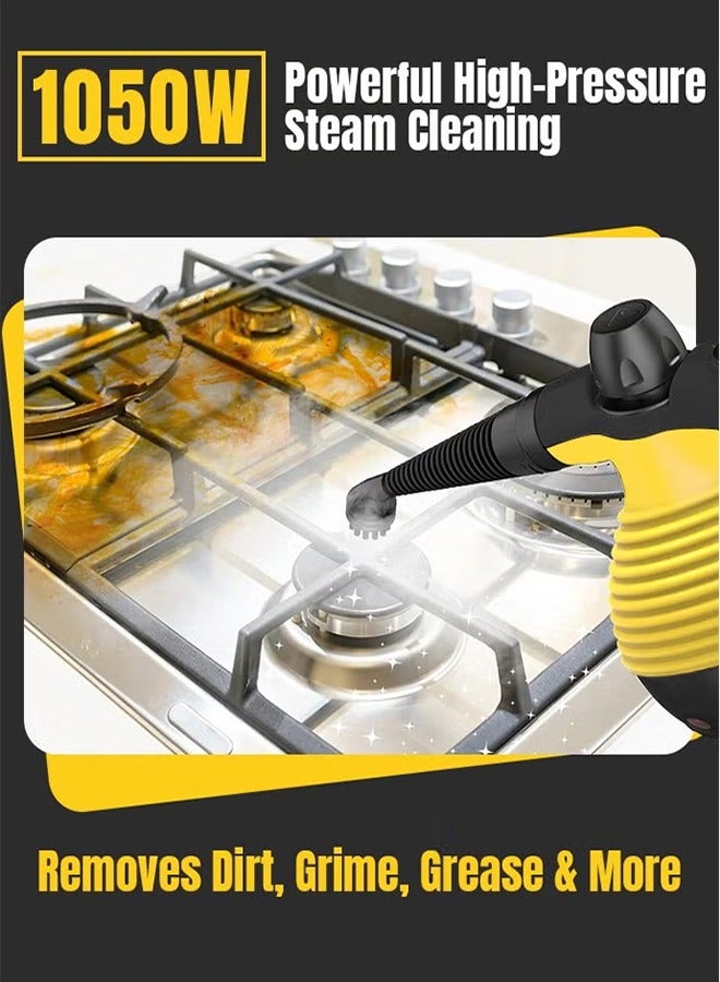 Arabest Handheld Steam Cleaner with 9 Accessories, 2.5M Power cord,1050W Multipurpose Steamer with Safety Lock for Carpet Curtain Car Seat,BPA-Free, Perfect for Stain Removal, Curtains, Car Seats, Floor Window Cleaning - Image 2